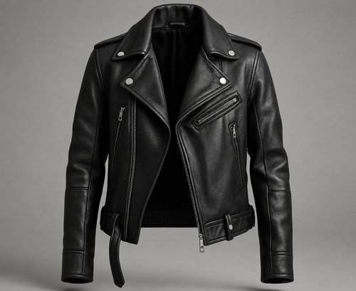 Handmade Men’s Sheep Leather Biker Jacket – Custom Fit Moto Coat | Classic Motorcycle Outerwear