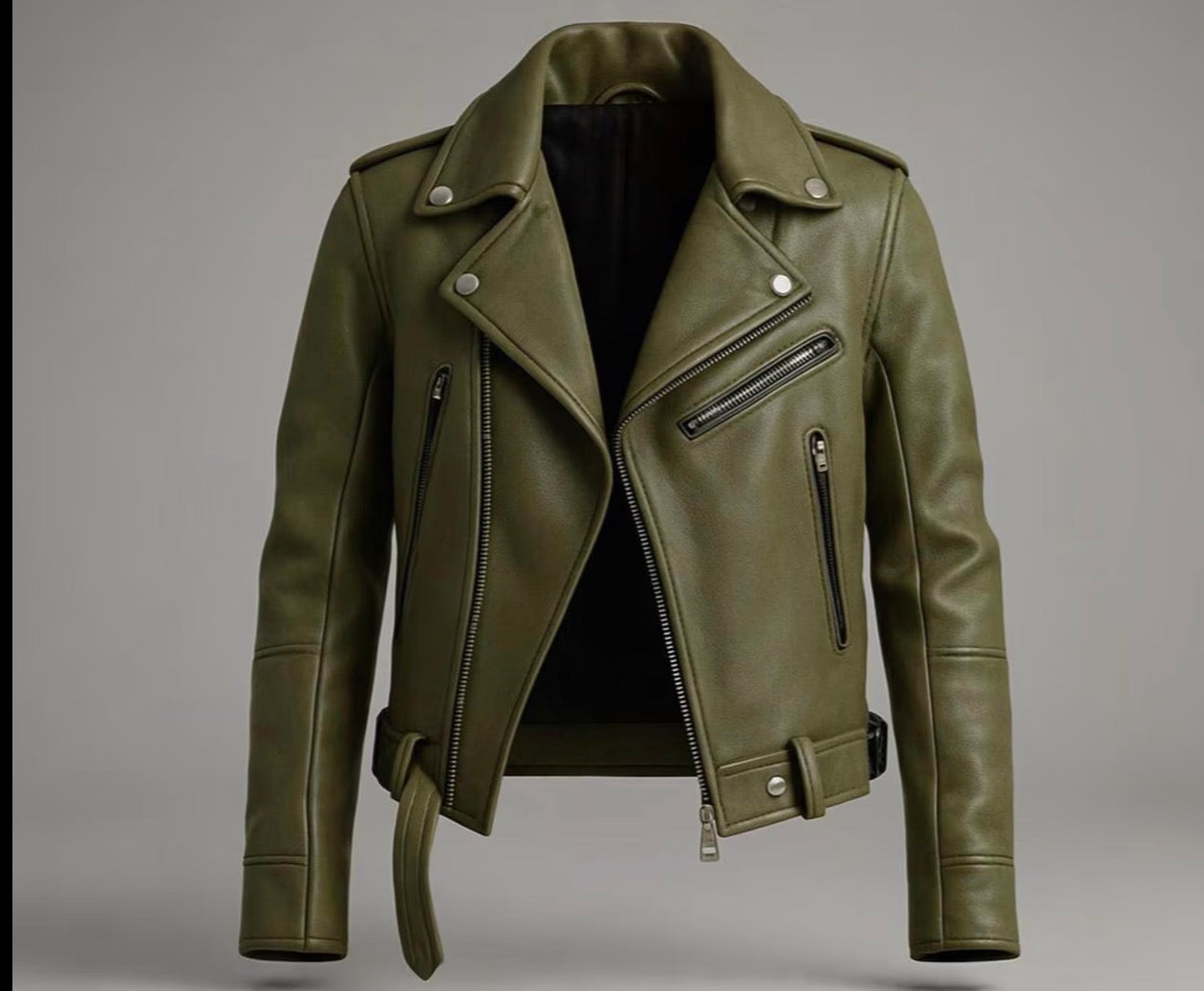 Handmade Men’s Sheep Leather Biker Jacket – Custom Fit Moto Coat | Classic Motorcycle Outerwear