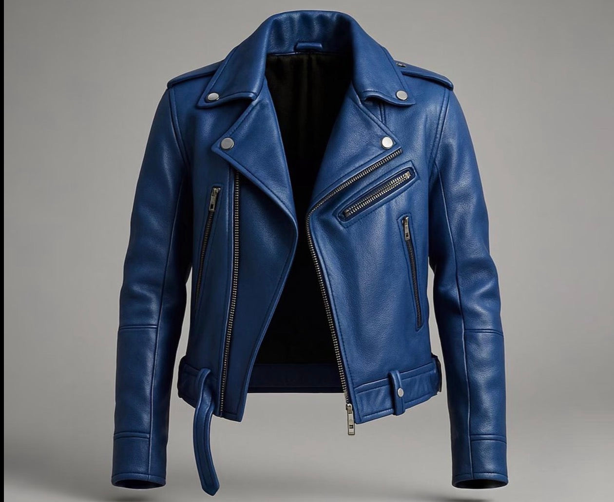 Handmade Men’s Sheep Leather Biker Jacket – Custom Fit Moto Coat | Classic Motorcycle Outerwear