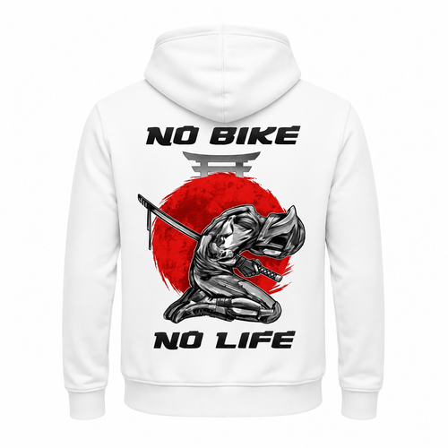 Moto GP Range Armored Motorcycle Hoodie back view with CE Level 2 protection