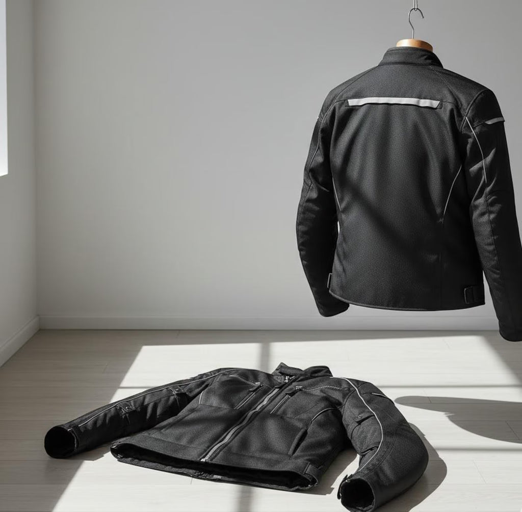 Men's Black Textile Mesh Motorcycle Riding Jacket | CE Level 2 Armor | Reflective All-Season Protective Gear | Moto GP Range