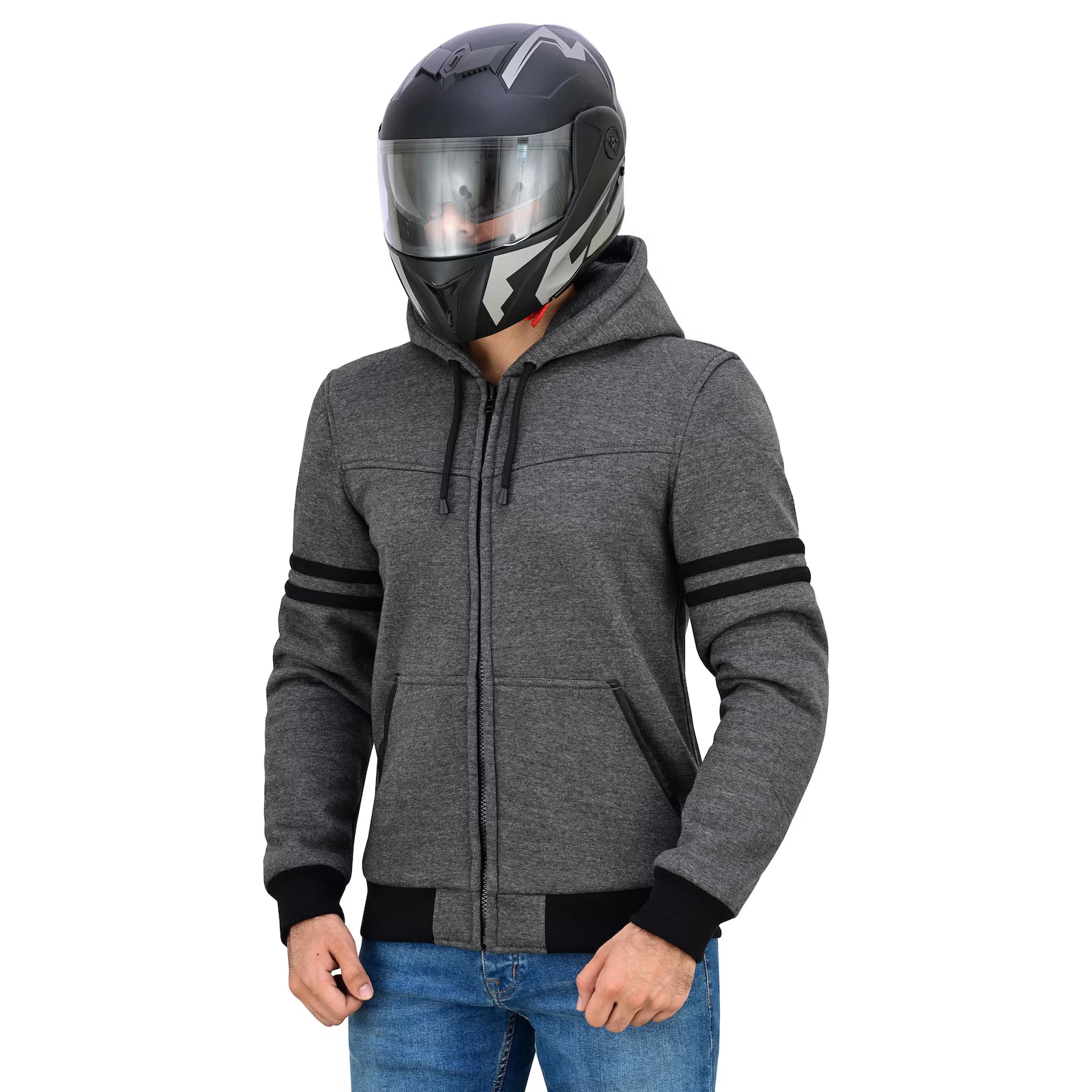 Men's Kevlar® Motorcycle Hoodie | CE Level 2 Armored Fleece Riding Jacket | Moto GP Range