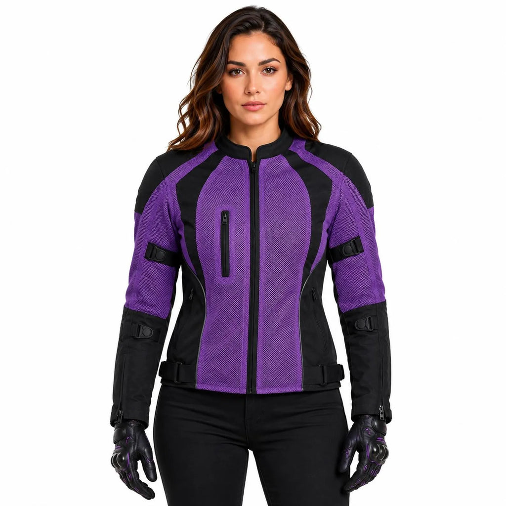 Women's Motorcycle Riding Jacket | CE Level 2 Armor | High Visibility | Breathable Mesh