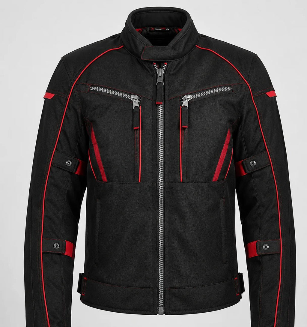 Men's Black Textile Mesh Motorcycle Riding Jacket Level 2 Armor | Motorcycle Jacket | My Store