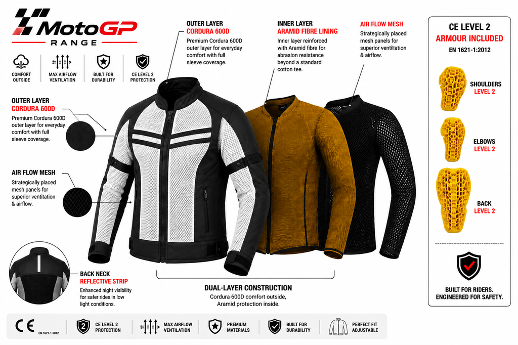 AirFlow FlexGuard® Armored Mesh Motorcycle Shirt